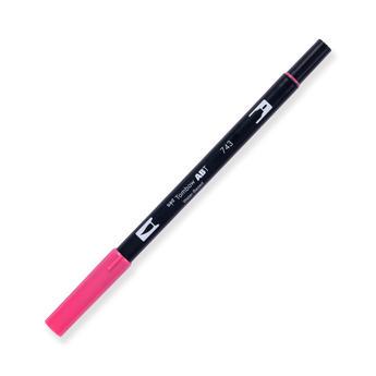 Tombow ABT Dual Brush Pen - 743 - Hot Pink - Stationery Pal