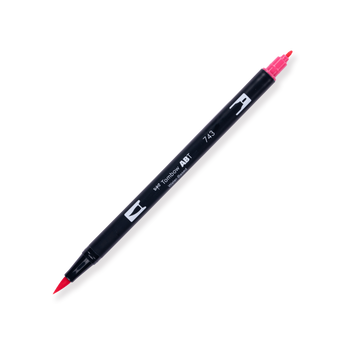 Tombow ABT Dual Brush Pen - 743 - Hot Pink - Stationery Pal