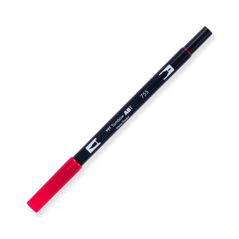 Tombow Dual Brush Pen - 755 - Rubine Red - Stationery Pal