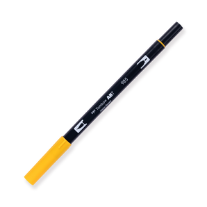 Tombow ABT Dual Brush Pen - 985 - Chrome Yellow - Stationery Pal