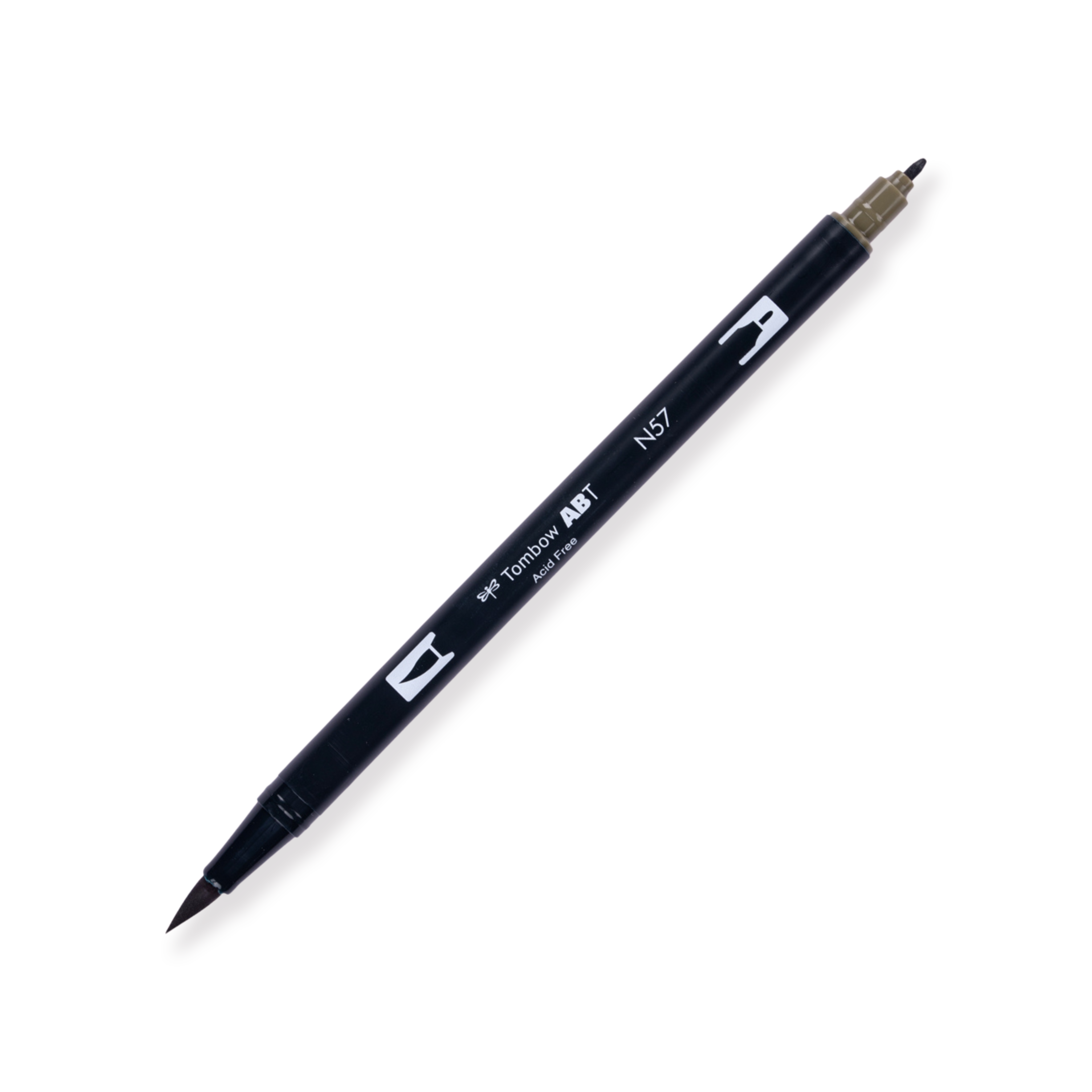 Tombow Dual Brush Pen Graustufen - N57 - Warmes Grau 5