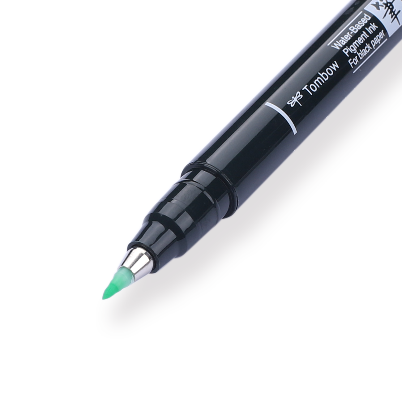 Tombow Fudenosuke Pastel Brush Pen for Black Paper - Light Green