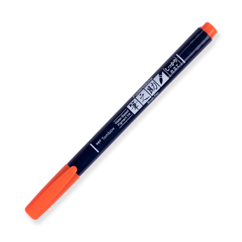 Tombow Fudenosuke Colors Brush Pen - Orange - Stationery Pal