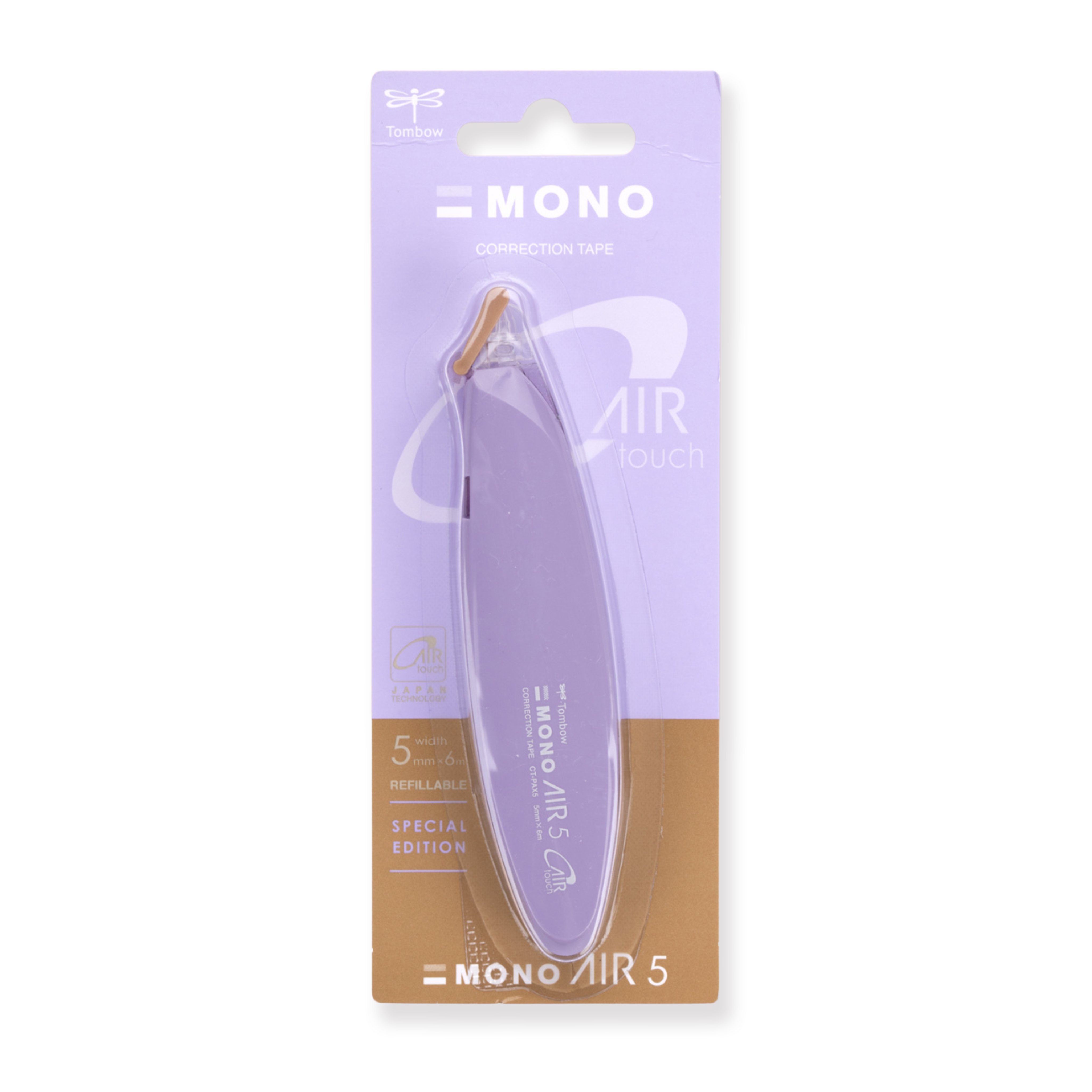 Tombow MONO Air 5 Korrekturband im Stiftformat, Lavendel