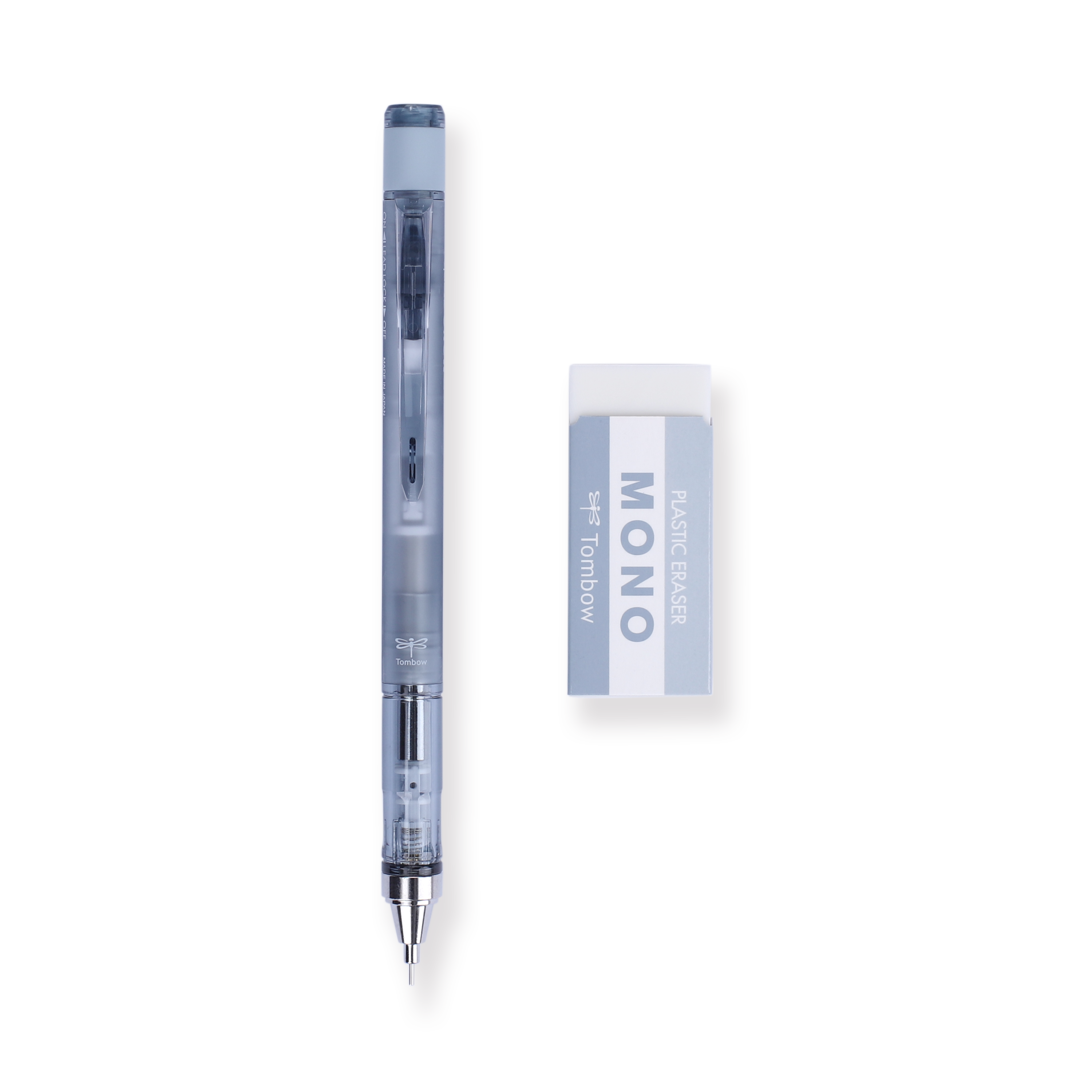 Tombow MONO Graph Dusty Color Mechanical Pencil Set - 0.5mm - Smoke Blue - Stationery Pal