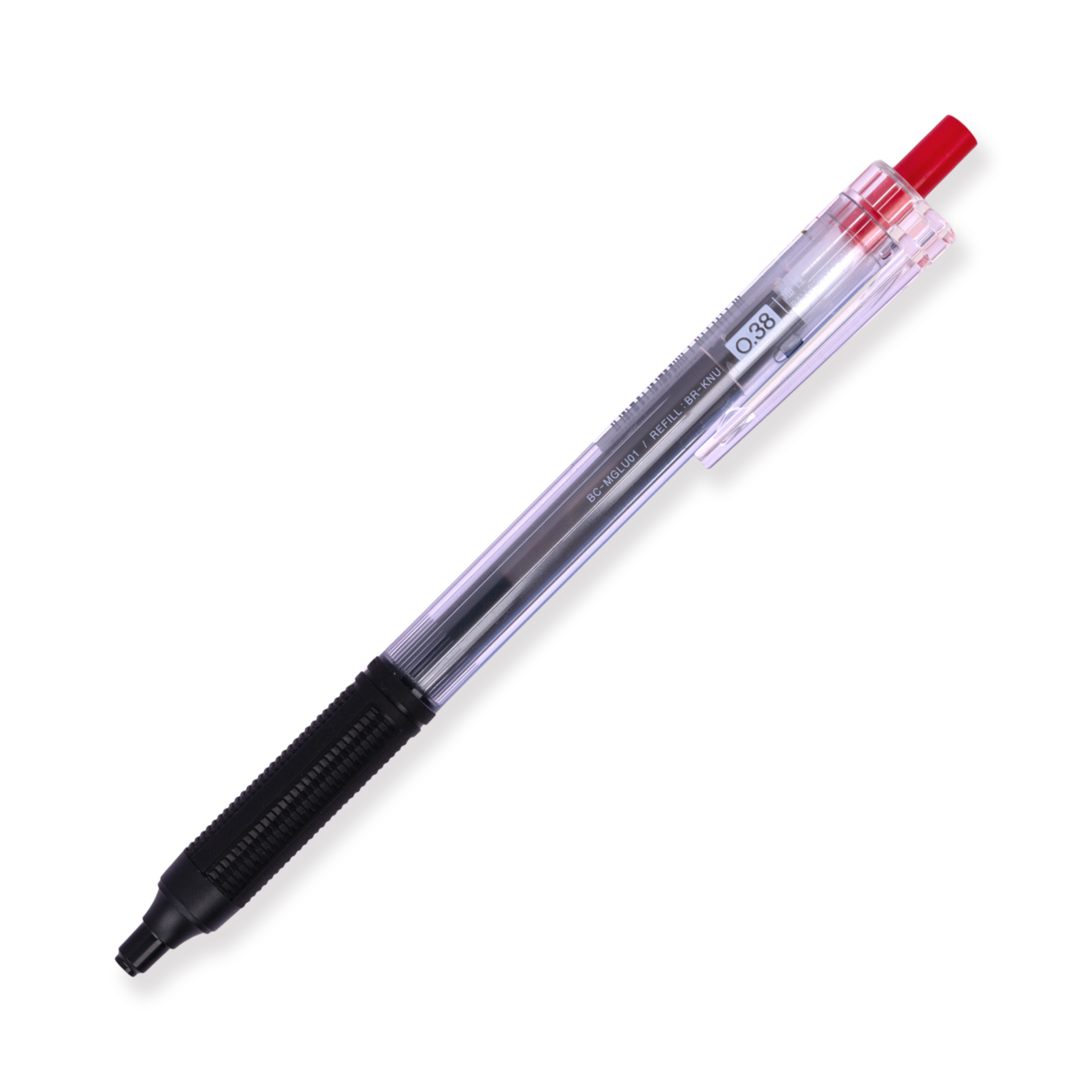 Bolígrafo Tombow MONO Graph Lite con base de aceite - MONO tricolor - Tinta roja - 0,38 mm