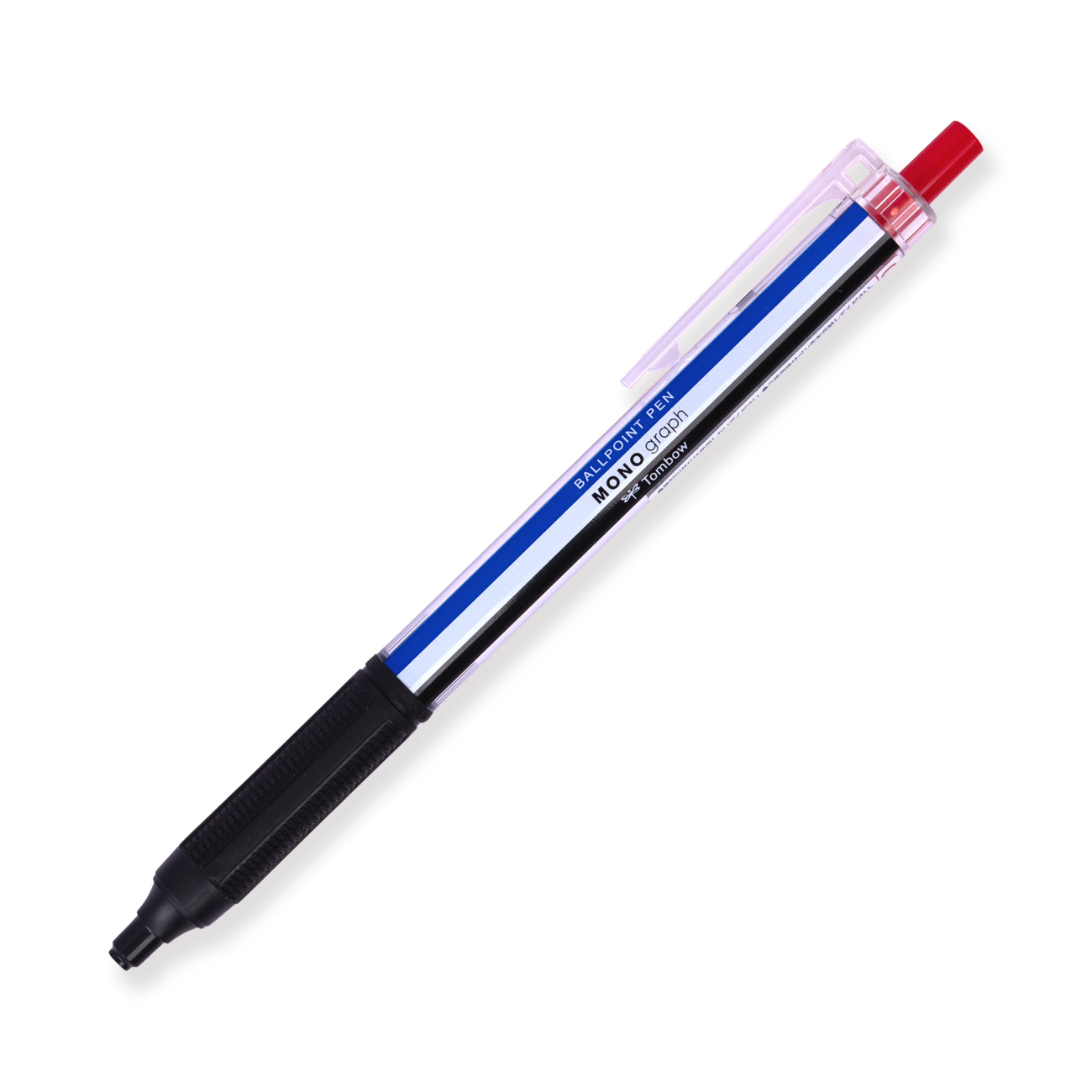 Bolígrafo Tombow MONO Graph Lite con base de aceite - MONO tricolor - Tinta roja - 0,38 mm