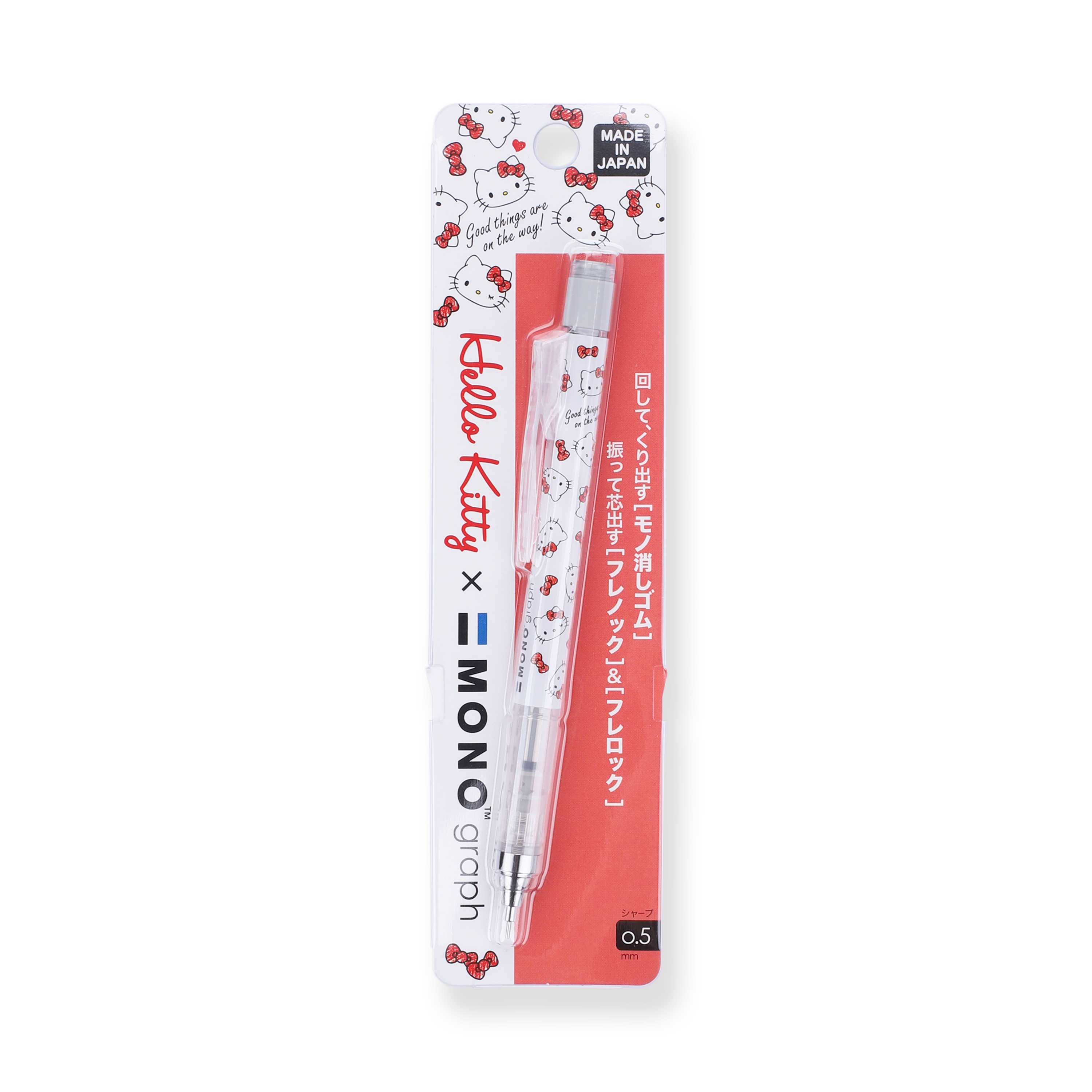 Tombow MONO Graph x Hello Kitty Mechanical Pencil - 0.5 mm - White Body - Stationery Pal