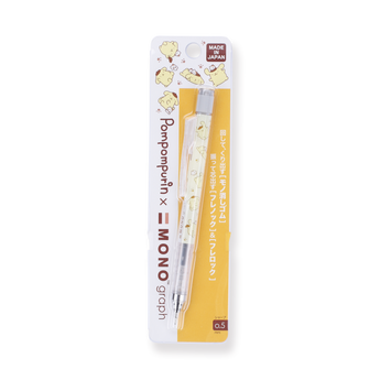 Tombow MONO Graph x Pompompurin Mechanical Pencil - 0.5 mm - Yellow Body - Stationery Pal