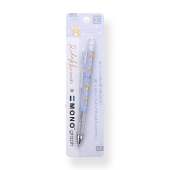 Tombow MONO Graph x Rilakkuma Mechanical Pencil – 0.5 mm – Blue with Flowers - Stationery Pal