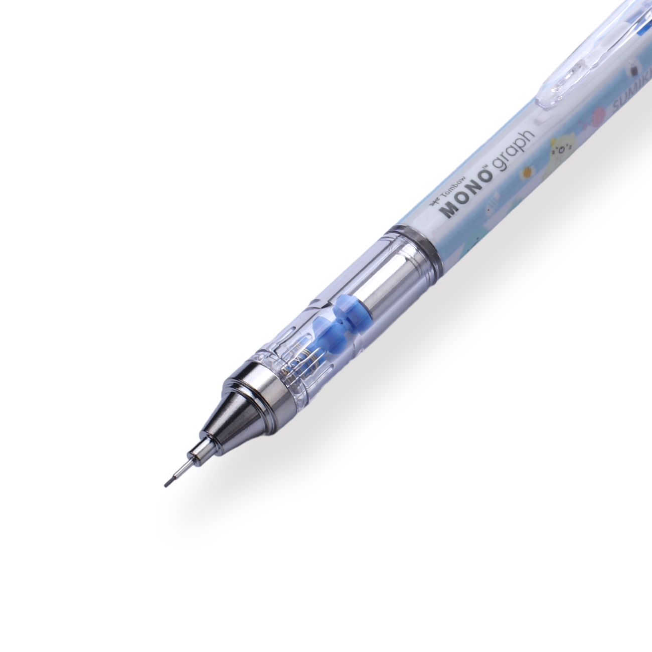Tombow MONO Graph x Sumikko Gurashi Mechanical Pencil - 0.5 mm - Blue Stripes - Stationery Pal