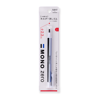 Tombow MONO Zero Eraser - Blue White - Round - Stationery Pal