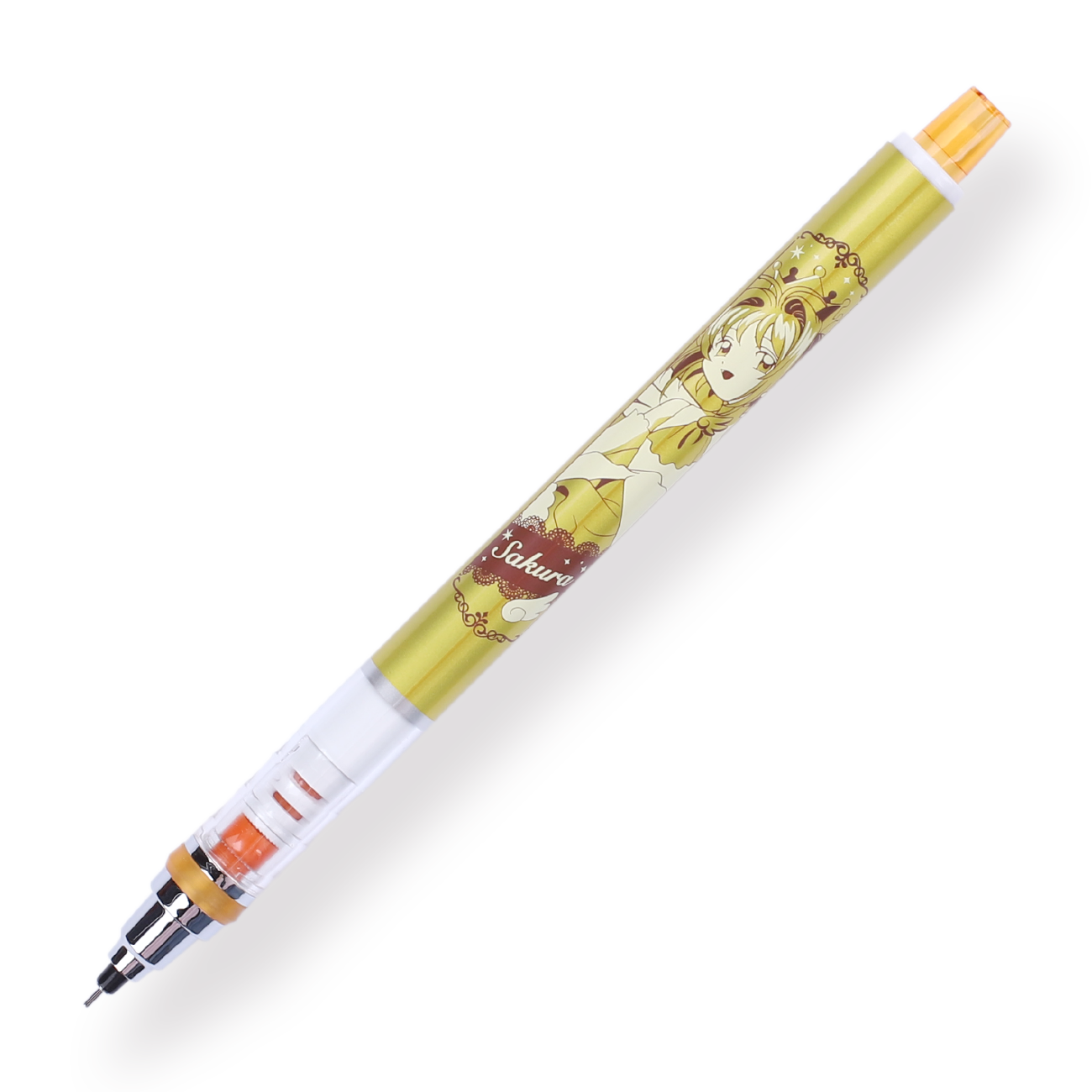 Uni-ball Kurutoga Mechanical Pencil - 0.5 mm - Cardcaptor Sakura - Yellow Body - Stationery Pal