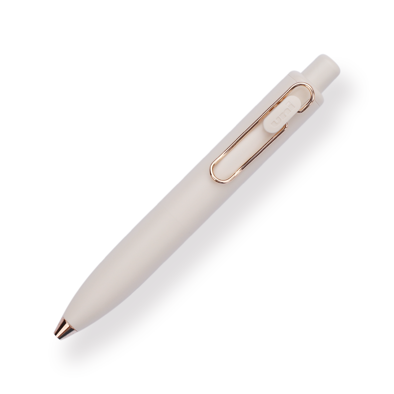 Uni-ball One P Gel Pen - 0.5 mm - Yogurt Body - Rose Gold Clip - Stationery Pal