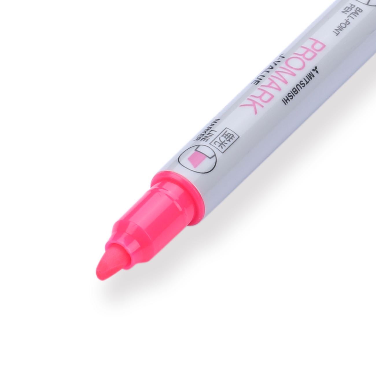 Uni-ball Promark Highlighter with Ballpoint Pen - Pink - Stationery Pal