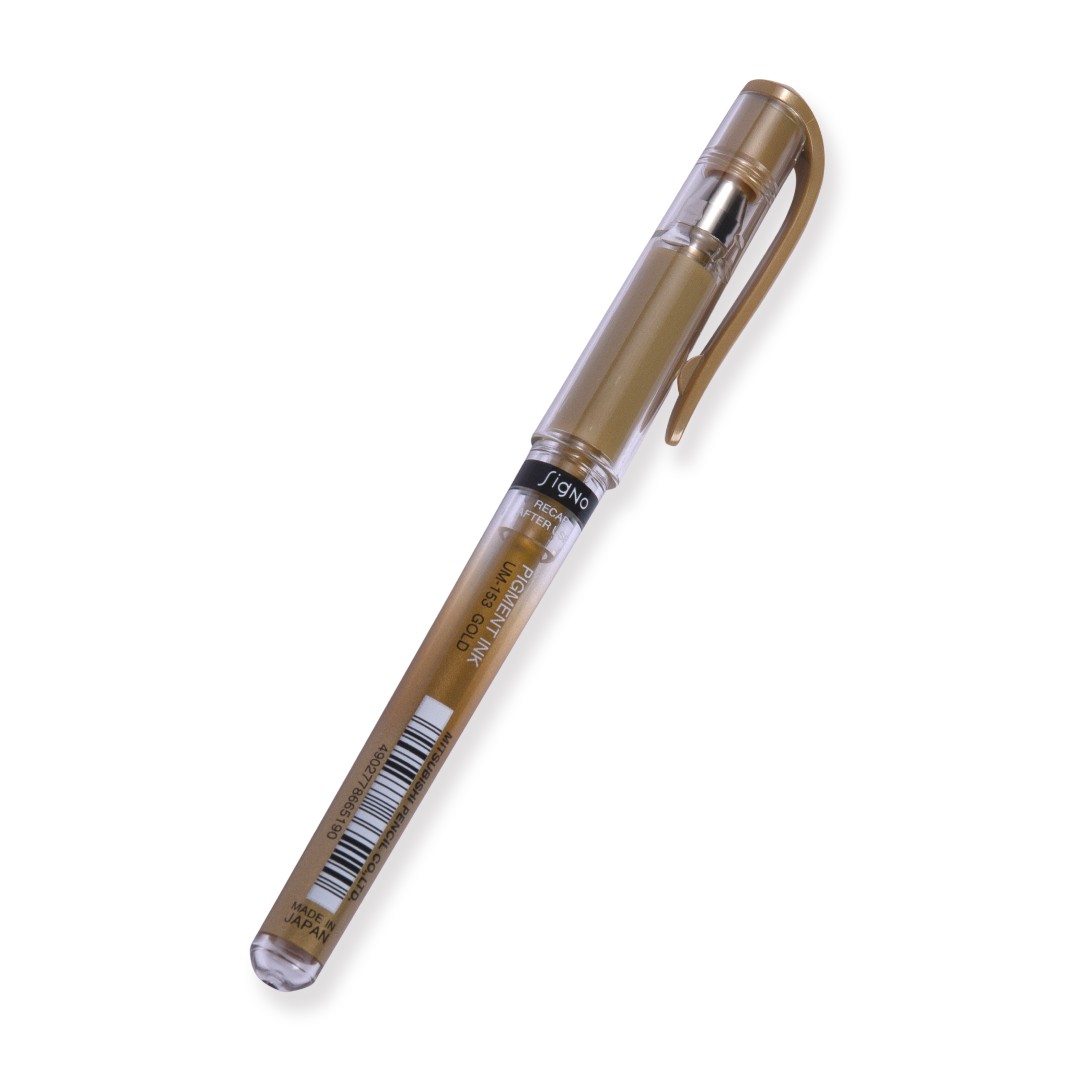 Bolígrafo de gel Uni-ball Signo Broad UM-153 - Tinta dorada