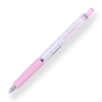 Uni-ball Signo RT Gel Ink Pen Limited Edition - Light Pink Polka Dot - 0.38 mm