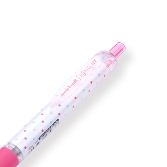 Uni-ball Signo RT Gel Ink Pen Limited Edition - Pink Polka Dot - 0.38 mm