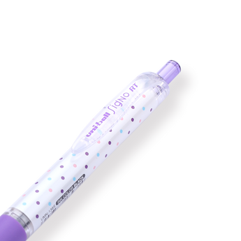 Uni-ball Signo RT Gel Ink Pen Limited Edition - Purple Polka Dot - 0.38 mm