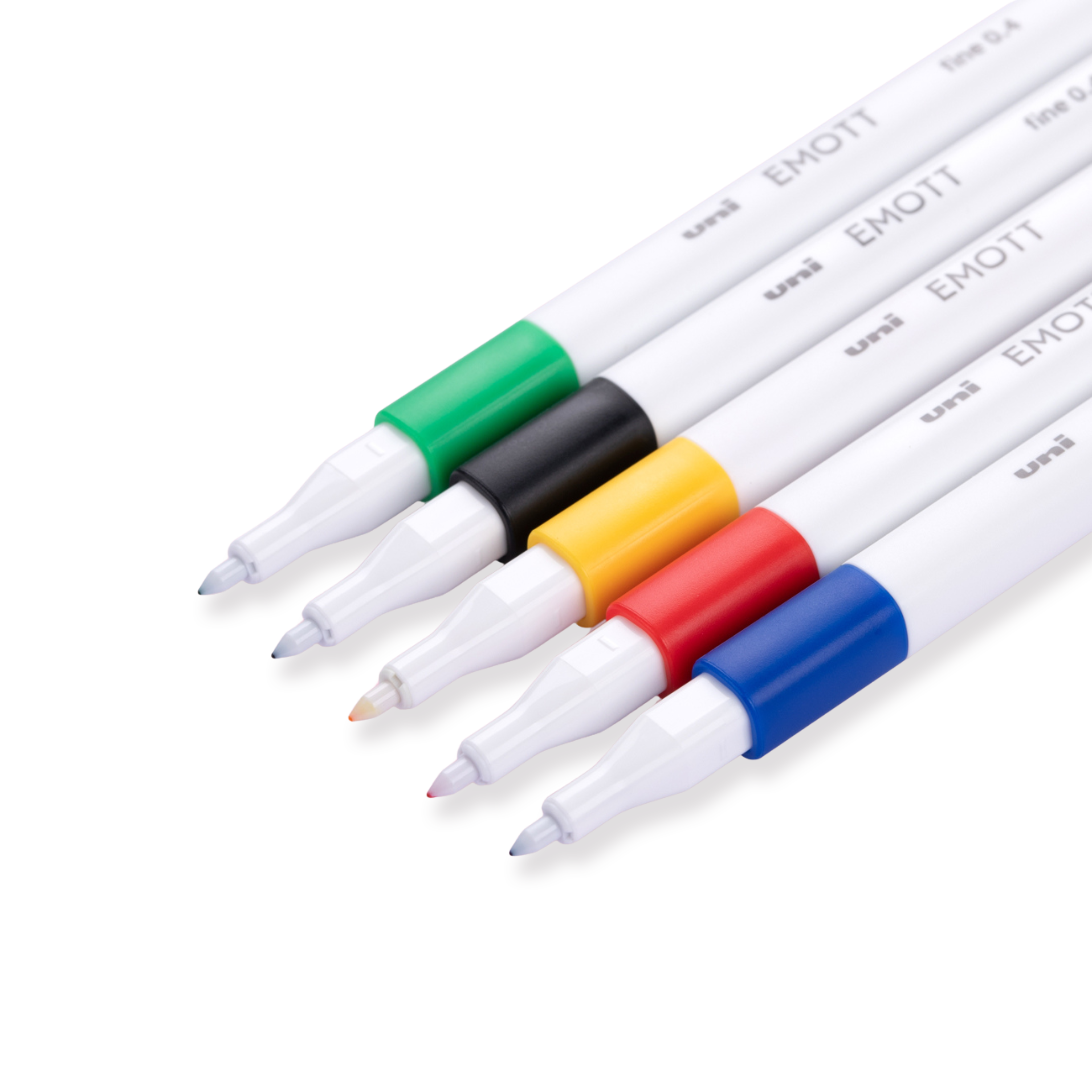 Uni Emott Ever Fine Rotulador para marcar - 0,4 mm - Juego de 5 colores - N.º 1 colores vivos