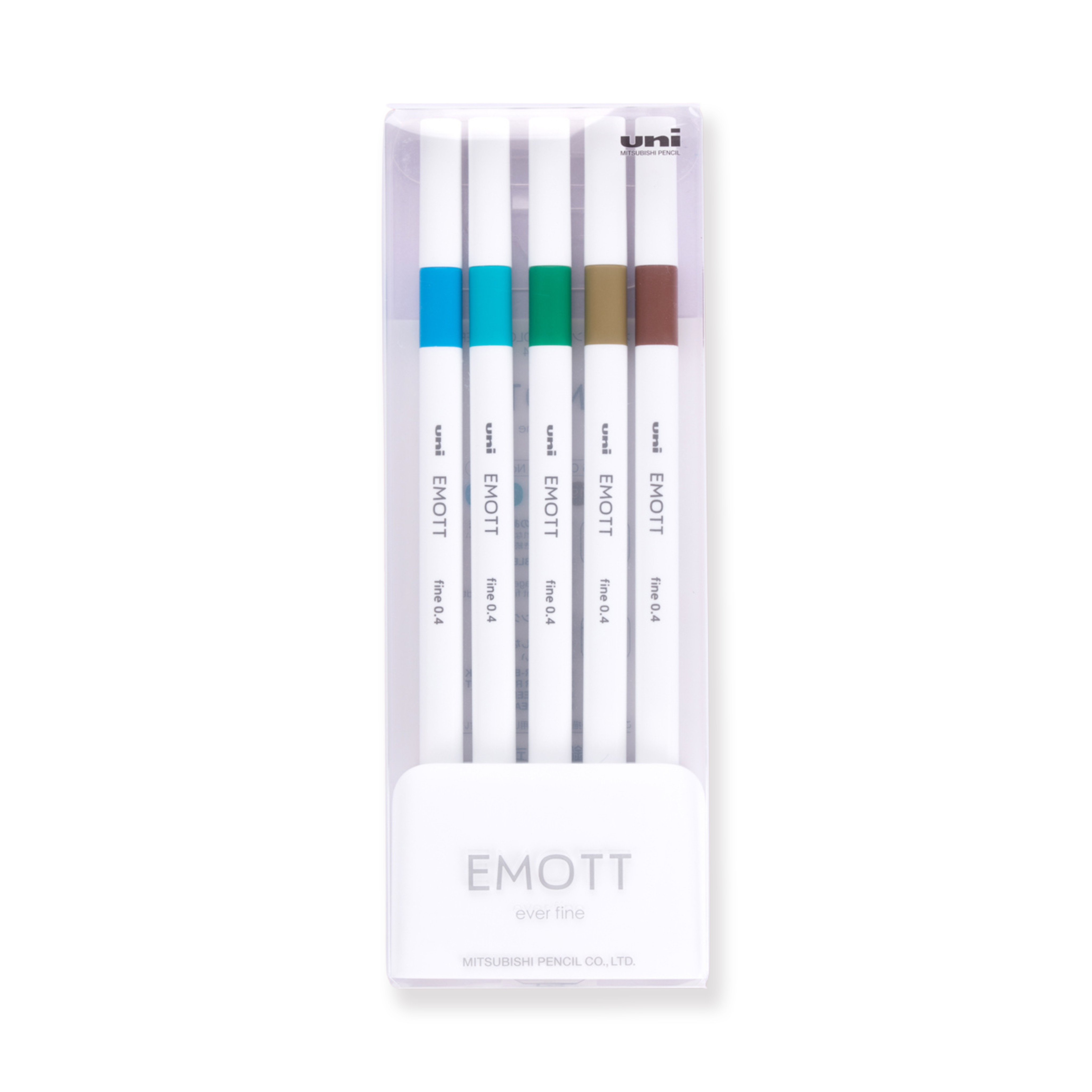 Bolígrafo para marcar Uni Emott Ever Fine - 0,4 mm - Juego de 5 colores - Color isla n.º 4