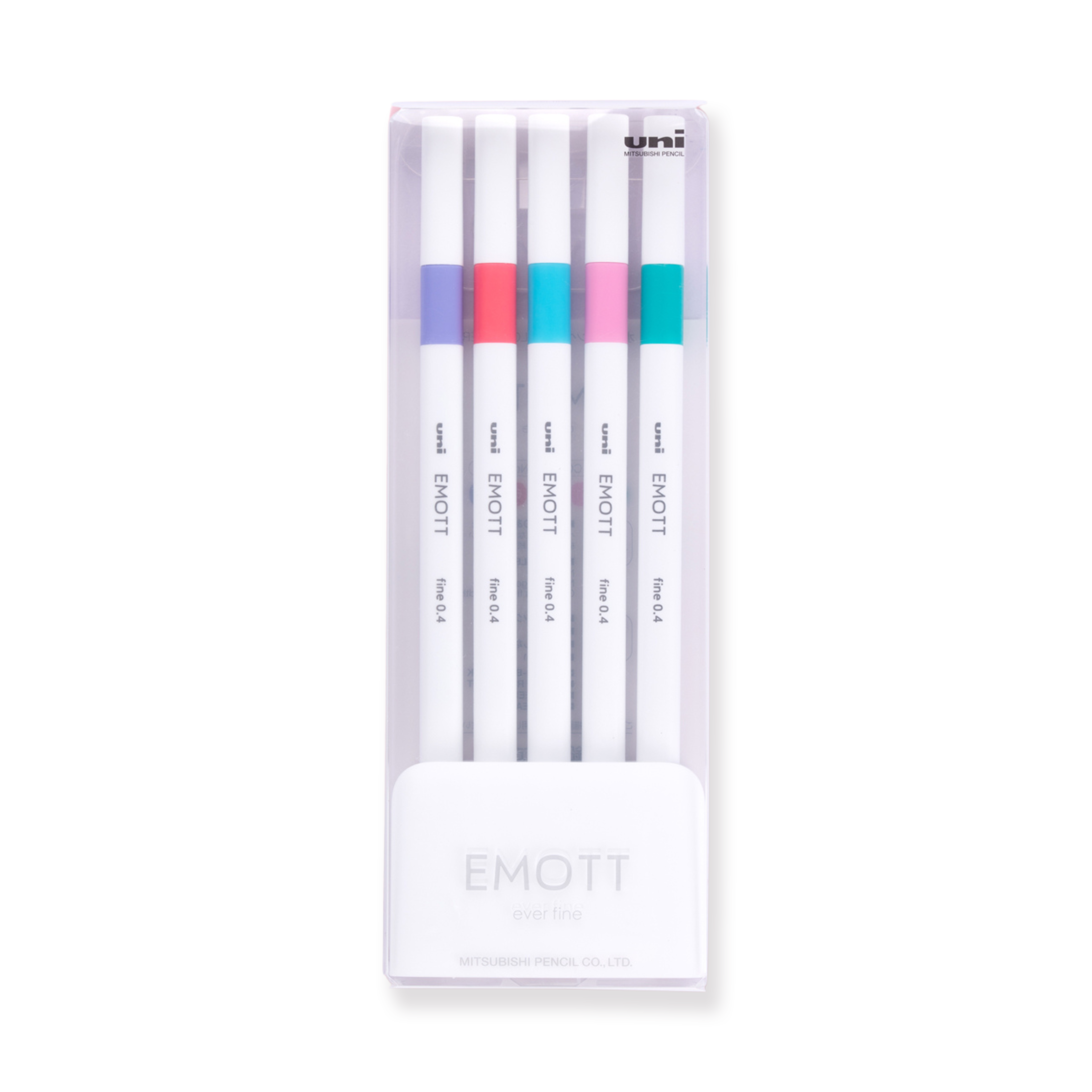 Uni Emott Ever Fine Rotulador para marcar - 0,4 mm - Juego de 5 colores - No.5 Candy Pop Color