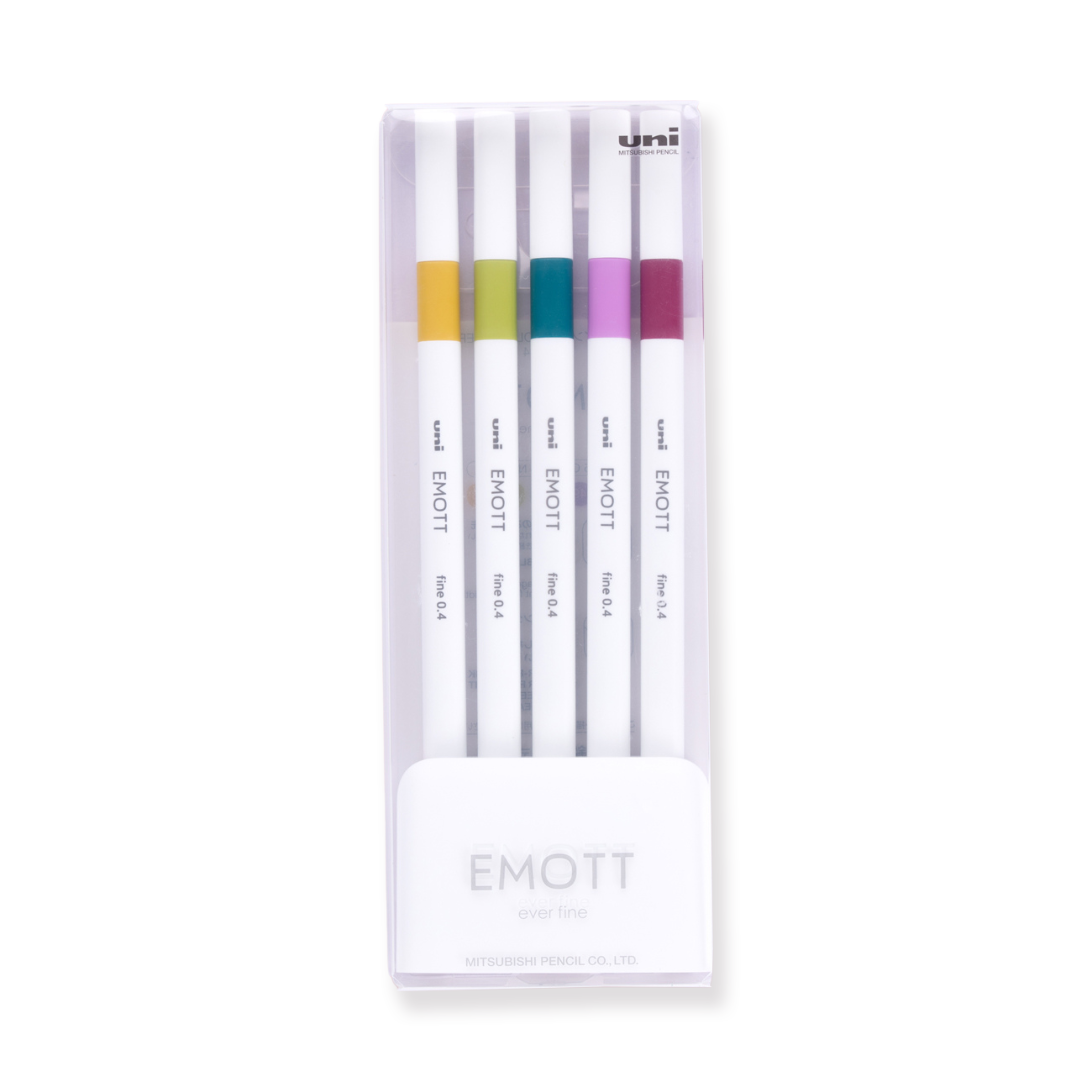 Uni Emott Ever Fine Rotulador para marcar - 0,4 mm - Juego de 5 colores - N.º 8 Color retro