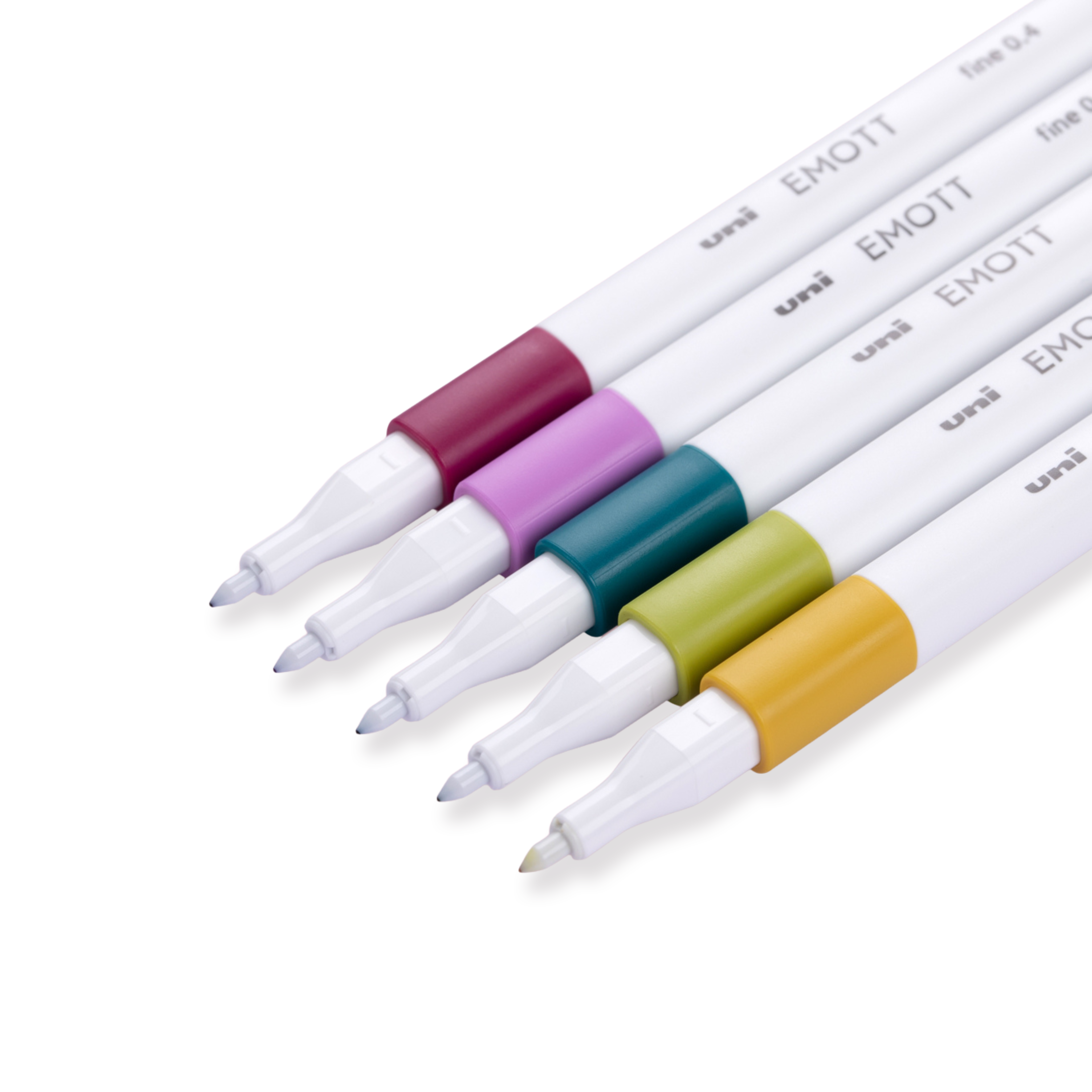 Uni Emott Ever Fine Rotulador para marcar - 0,4 mm - Juego de 5 colores - N.º 8 Color retro