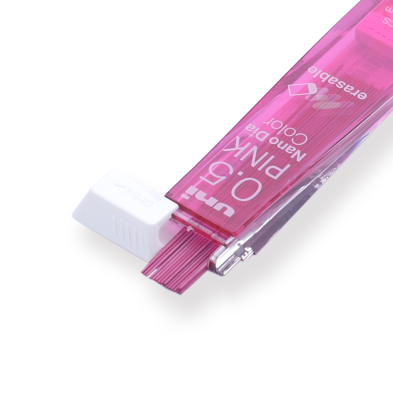 Uni Mechanical Pencil Lead Refill Nano Dia Color - 0.5mm - Pink - Stationery Pal