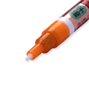 Uni Posca Glitter Paint Marker PC-3ML - Fine Point - Orange - Stationery Pal