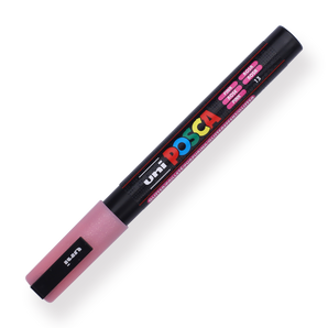 Uni Posca Paint Marker PC-3M - Fine Point - Glitter Pink - Stationery Pal