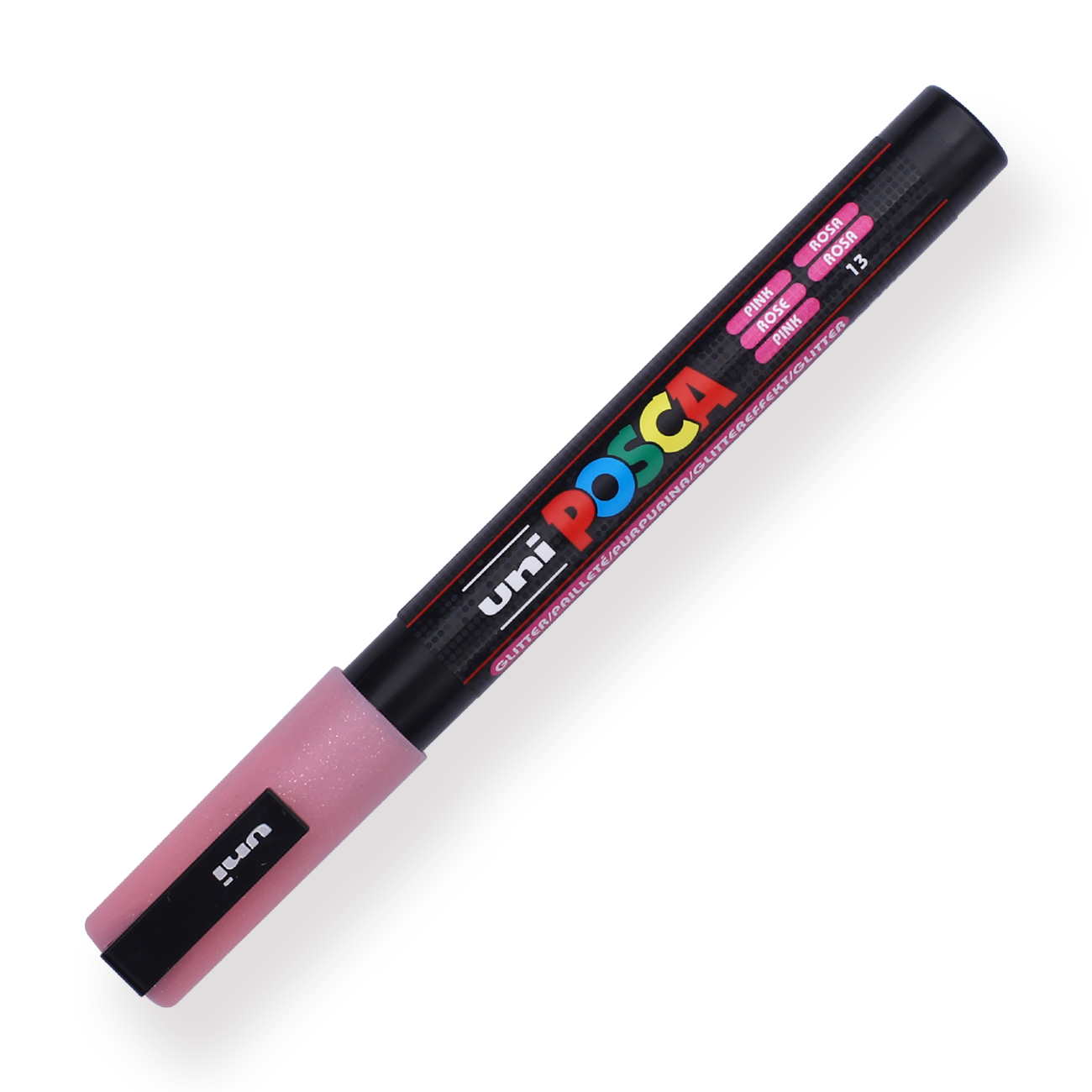 Uni Posca Paint Marker PC-3M - Fine Point - Glitter Pink - Stationery Pal