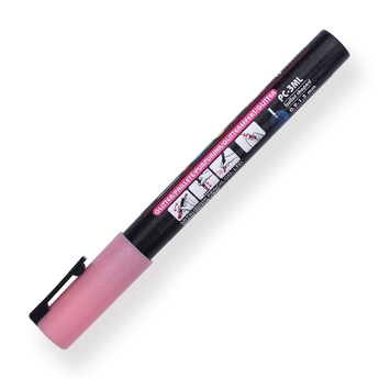 Uni Posca Paint Marker PC-3M - Fine Point - Glitter Pink - Stationery Pal