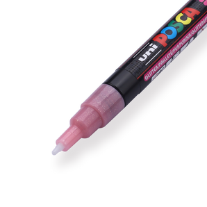 Uni Posca Paint Marker PC-3M - Fine Point - Glitter Pink - Stationery Pal