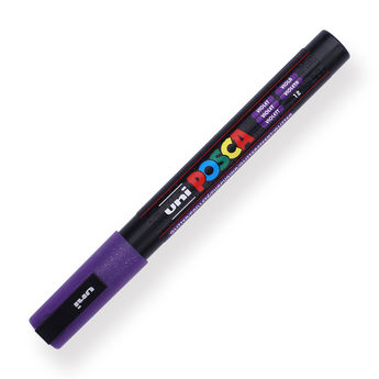 Uni Posca Paint Marker PC-3M - Fine Point - Glitter Violet - Stationery Pal