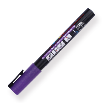 Uni Posca Paint Marker PC-3M - Fine Point - Glitter Violet - Stationery Pal