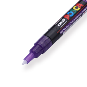 Uni Posca Paint Marker PC-3M - Fine Point - Glitter Violet - Stationery Pal