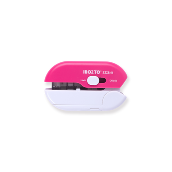 Versatile 3 in 1 Stapleless Stapler - Pink - Stationery Pal