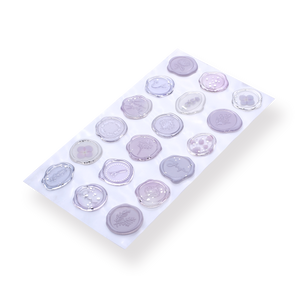 Vintage 3D Wax Seal Stamp Stickers - Purple Candy - Stationery Pal