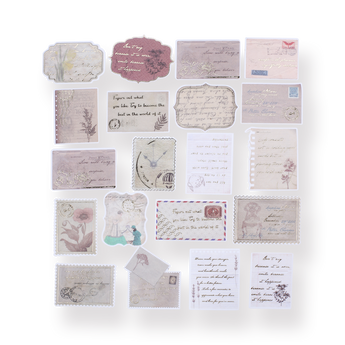 Vintage Sticker Pack - Yesterday Quotation - Stationery Pal