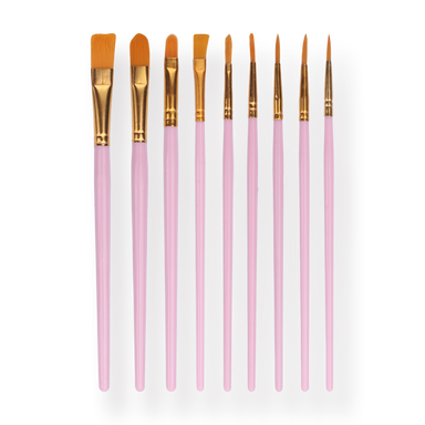 Watercolor Brush Set - Pink - Stationery Pal