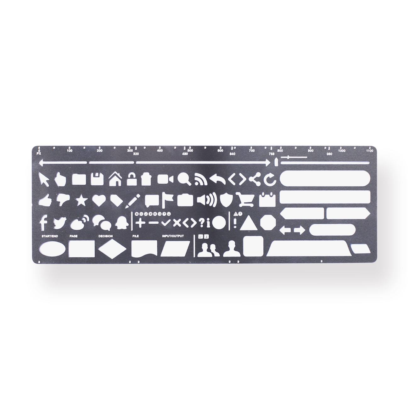 Web Drawing Stencil Metal Ruler – Stationery Pal