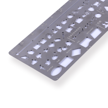 Stensil Ruler Web Drawing Stencil Metal Ruler – Stationery Pal