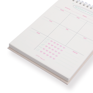 Weekly Planner Ring Notebook - Peach - Stationery Pal