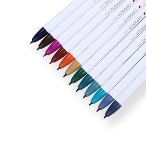 Zebra Clickart Druckstift für Schilder – 0,6 mm – 12-Farben-Set DK