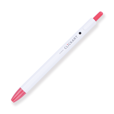 Zebra Clickart Retractable Sign Pen - 0.6 mm - Baby Red - Stationery Pal