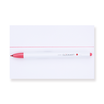 Zebra Clickart Retractable Sign Pen - 0.6 mm - Baby Red - Stationery Pal