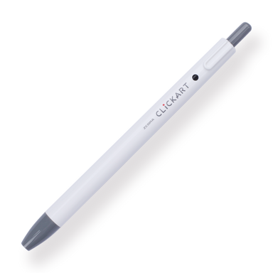 Zebra Clickart Retractable Sign Pen - 0.6 mm - Gray - Stationery Pal