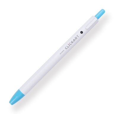 Zebra Clickart Retractable Sign Pen - 0.6 mm - Light Blue - Stationery Pal