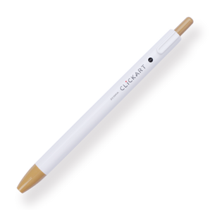 Zebra Clickart Retractable Sign Pen - 0.6 mm - Light Brown - Stationery Pal